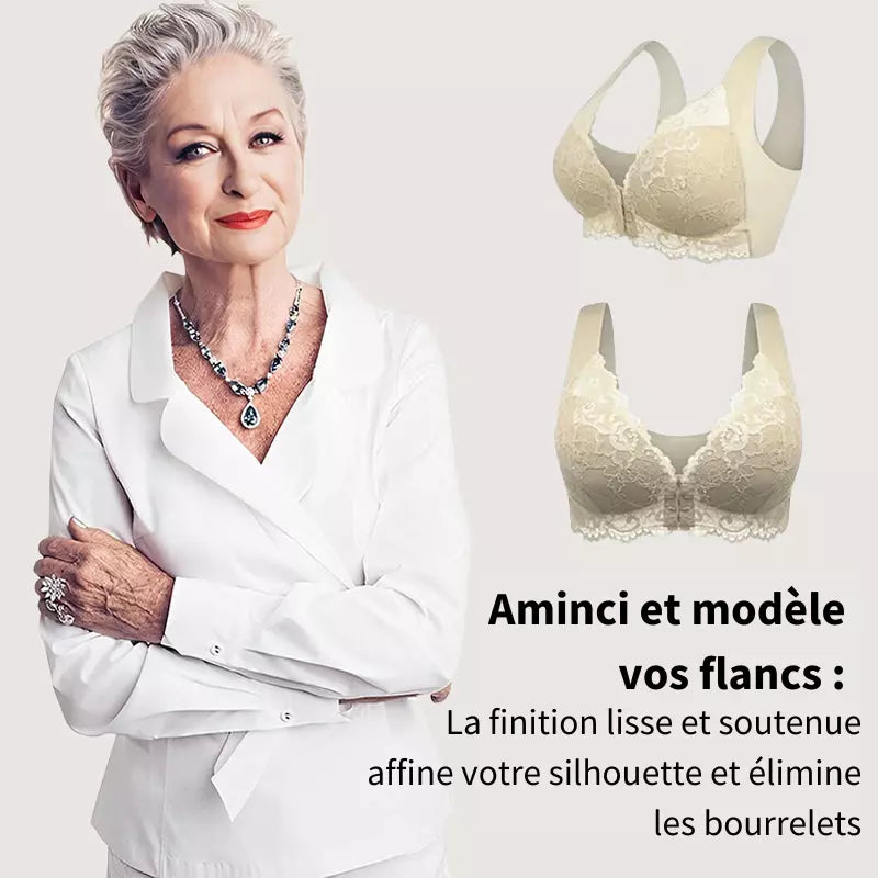 (1 acheté = 3 reçus) Soutien-gorge Sans Fil Galbant Avec Fermeture Frontale